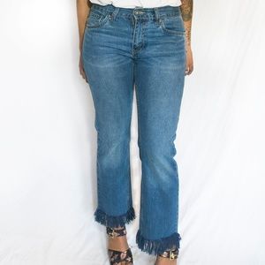 Levi’s 511 slim jeans fringe bottom